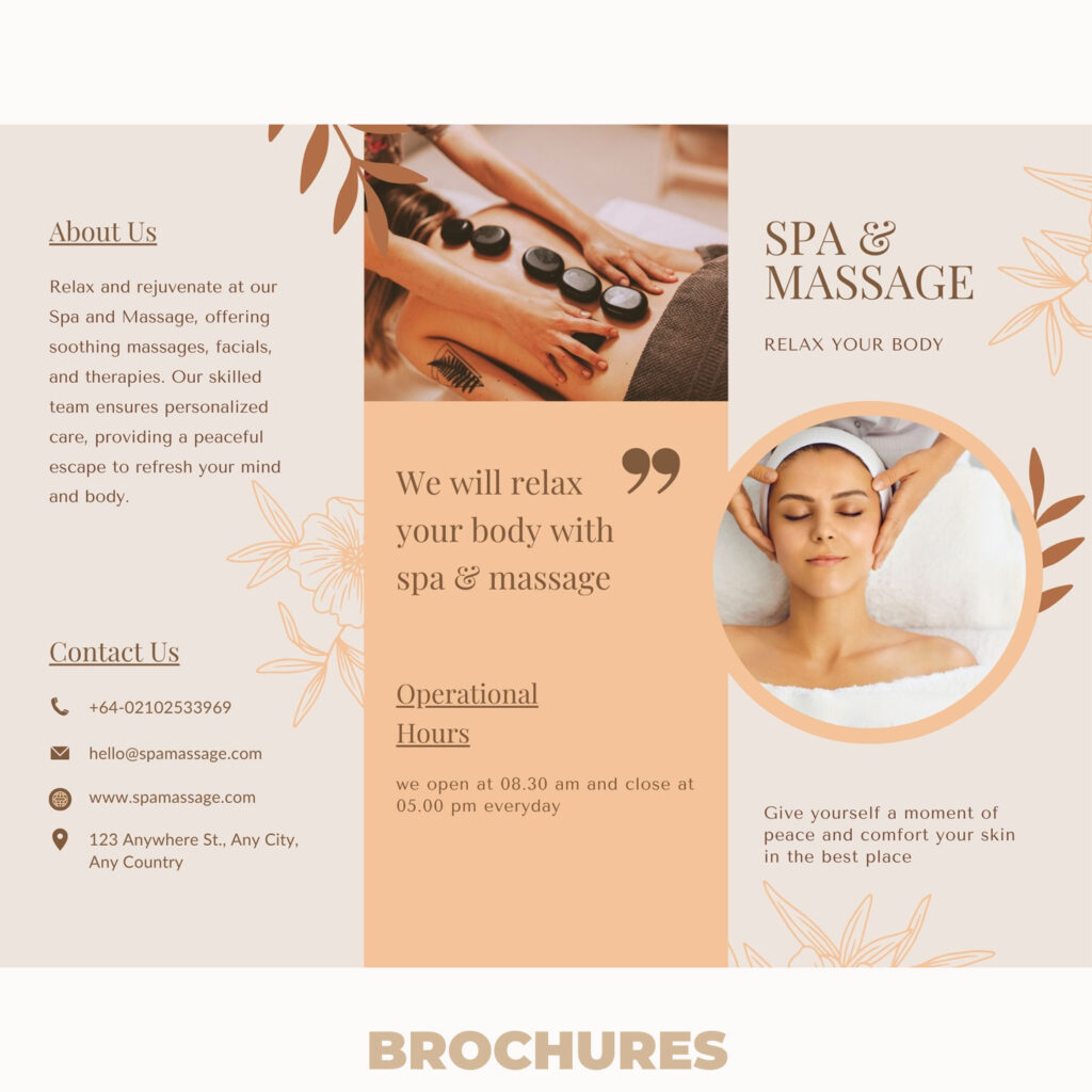 Beige Organic Beauty and Spa Brochure - 1